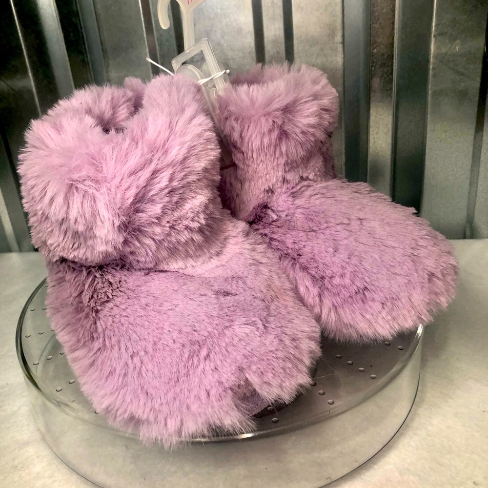 Toddler 7/8 Purple Slipper Boots New
